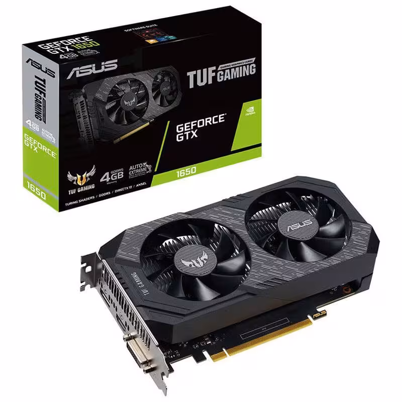 کارت گرافیک ASUS TUF Series GeForce GTX1650 O4G GDDR6 128Bit