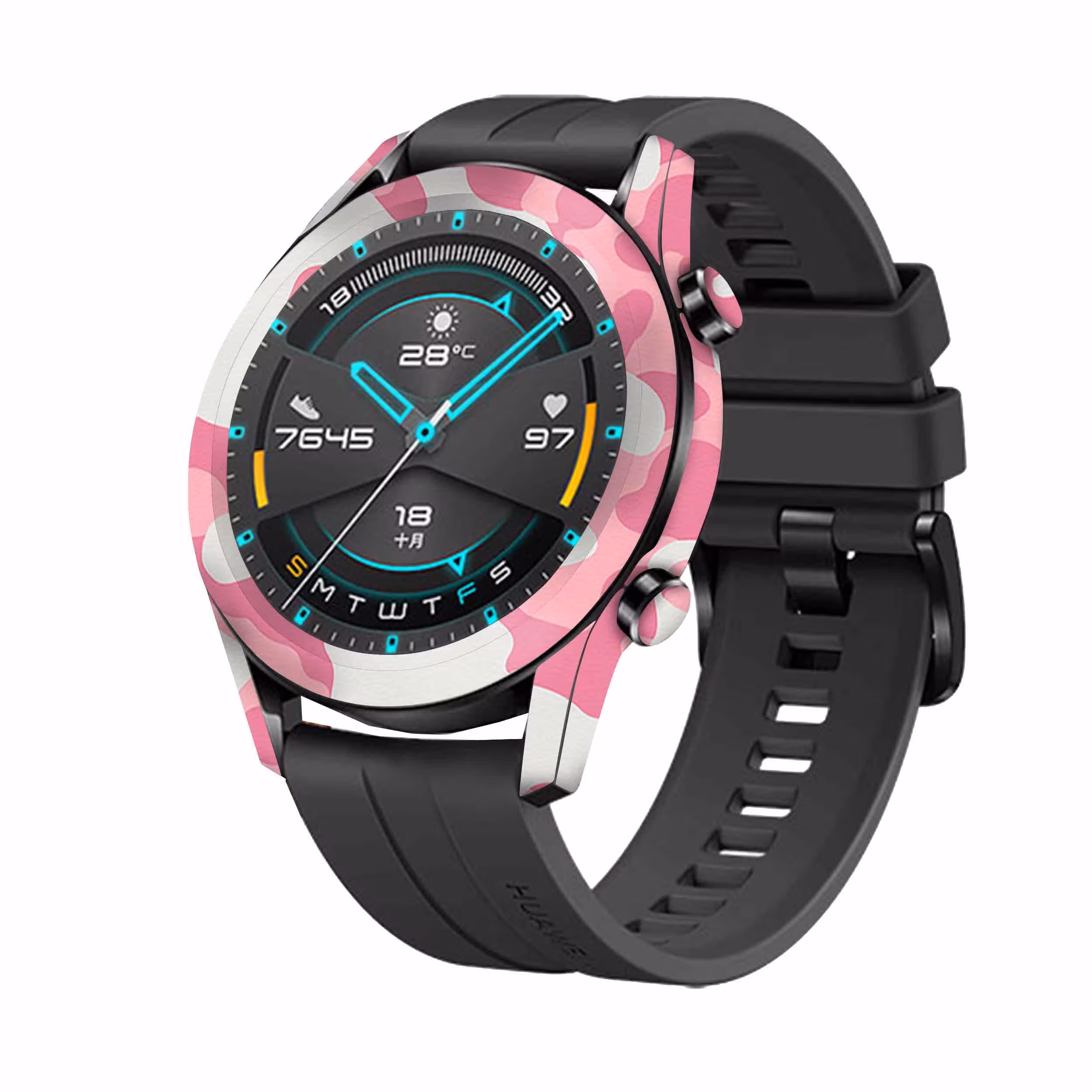 برچسب ماهوت طرح Army-Pink مناسب برای ساعت هوشمند هوآوی Watch GT2
