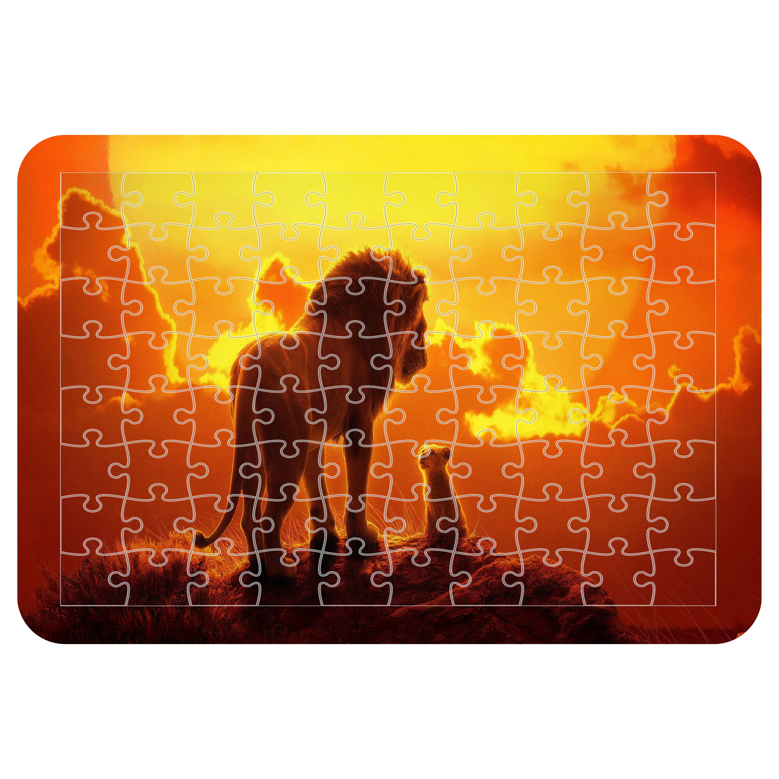 پازل 54 تکه اطلس آبی طرح کارتون شیر شاه مدل P1824