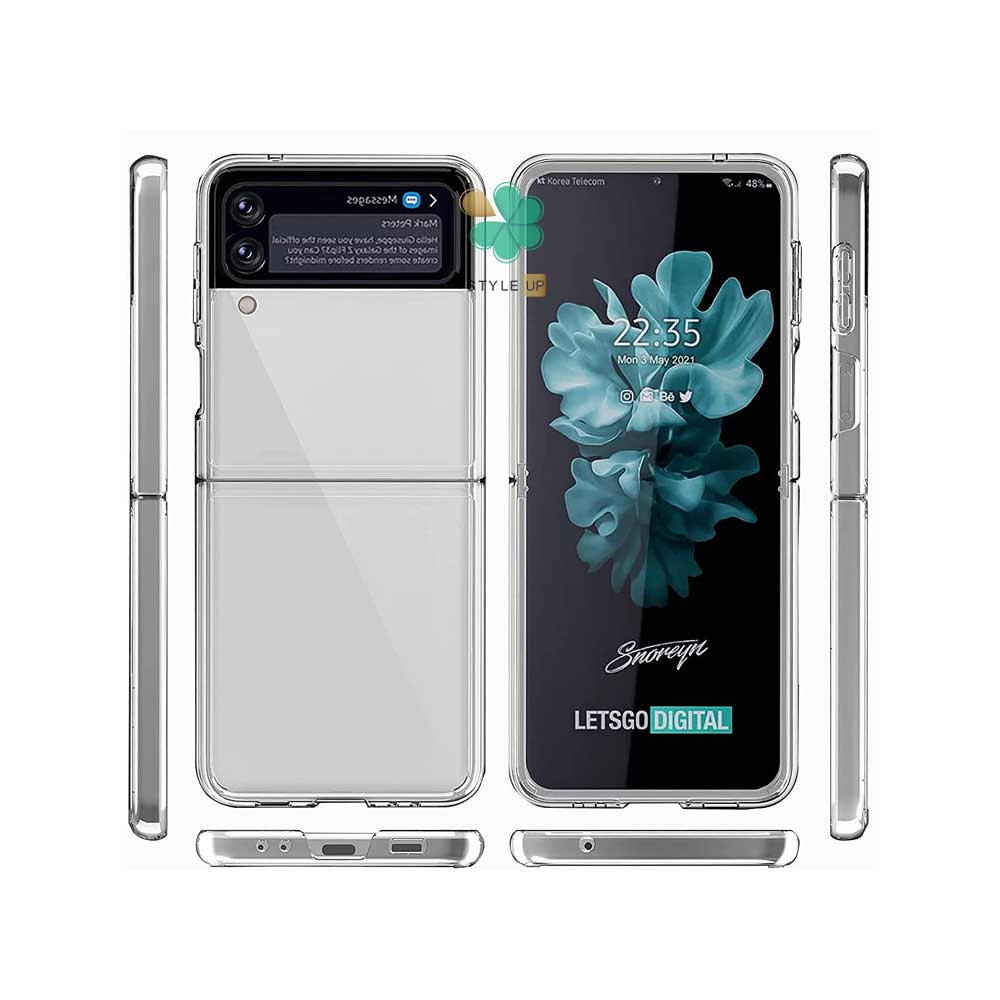 قاب گوشی سامسونگ Samsung Galaxy Z Flip 3 5G مدل ژله ای شفاف