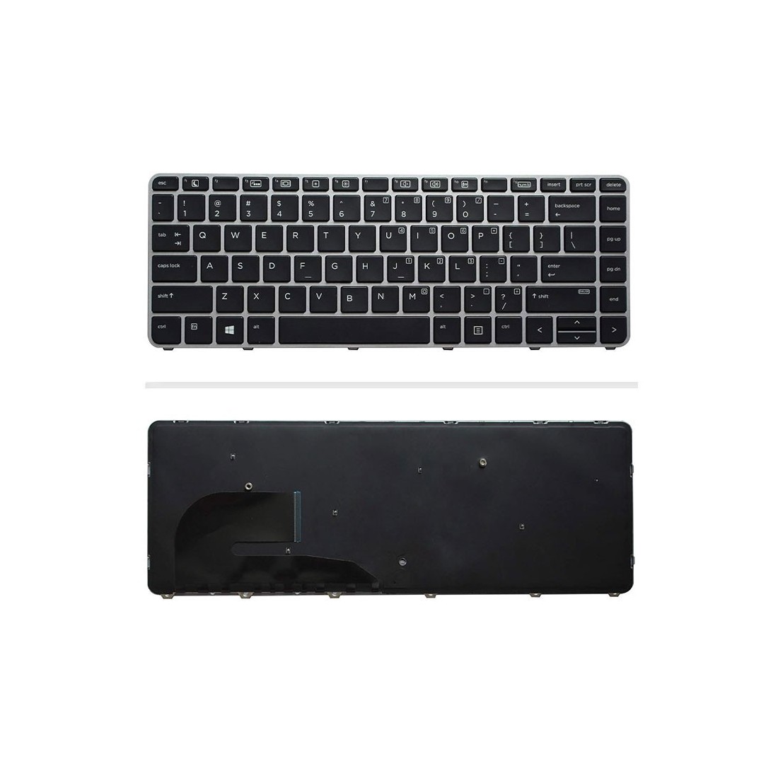 کیبورد لپ‌تاپ اچ‌پی Elitebook 745 G4 (با فریم نقره ای)