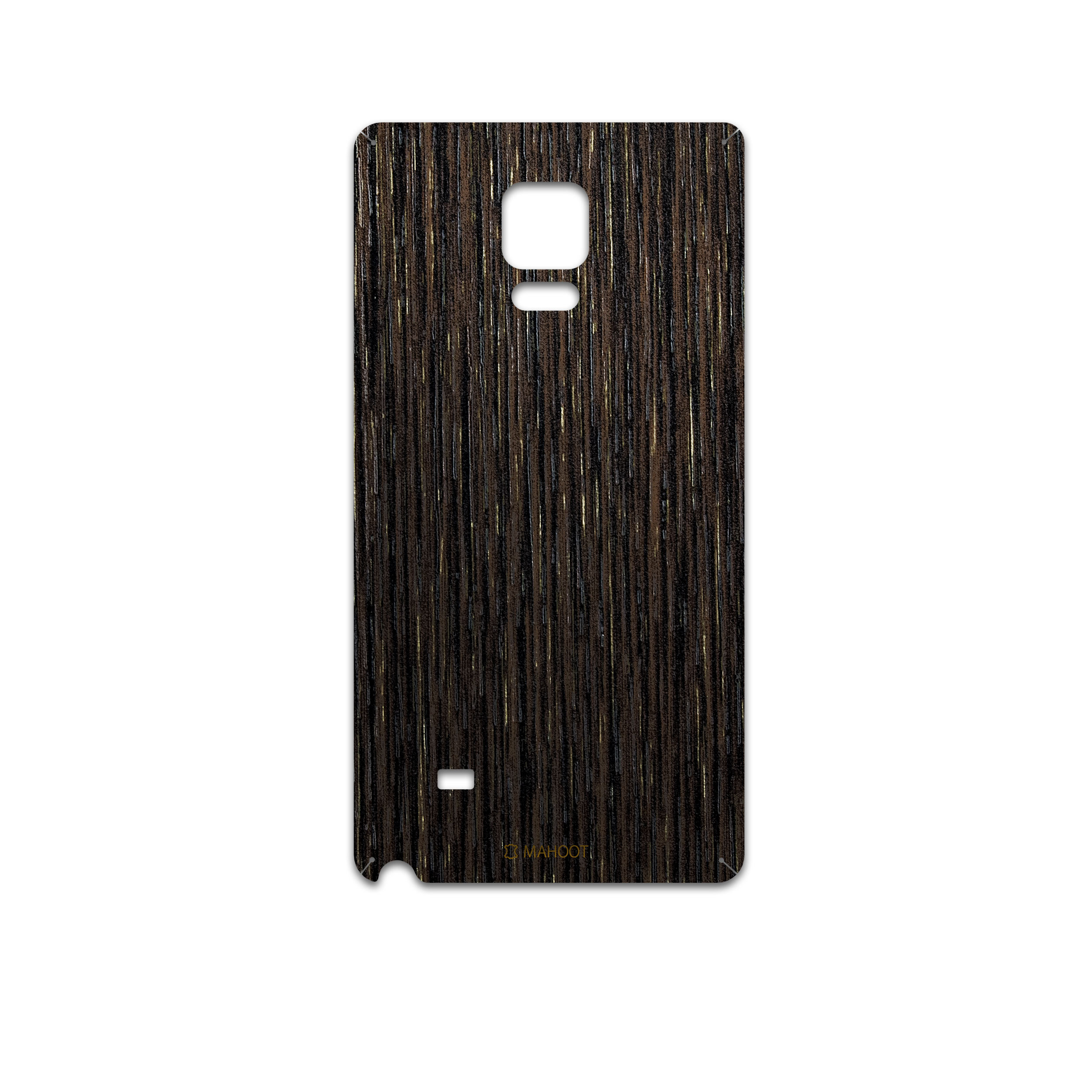 برچسب پوششی ماهوت مدل Dark-Gold-Stripes-Wood مناسب برای گوشی موبایل سامسونگ Galaxy Note Edge