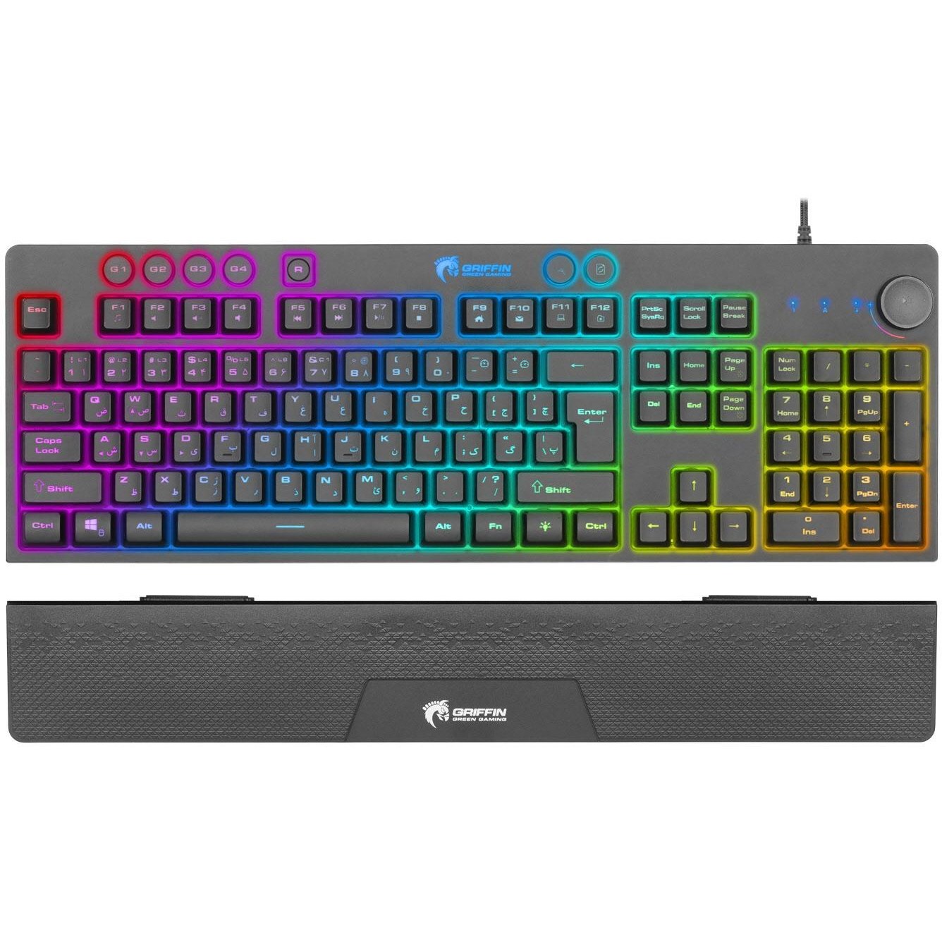 کیبورد گیمینگ گرین مدل GK703 RGB - دوسو آی تی