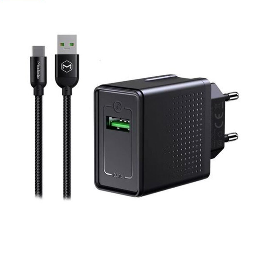 شارژر دیواری مک دودو CH-5800 VOOC با کابل Type-C توان 22.5 وات