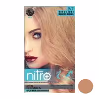 کیت رنگ مو و ابرو نیتروپلاس شماره 9.7 حجم 100 میلی لیتر رنگ نسکافه ای روشن