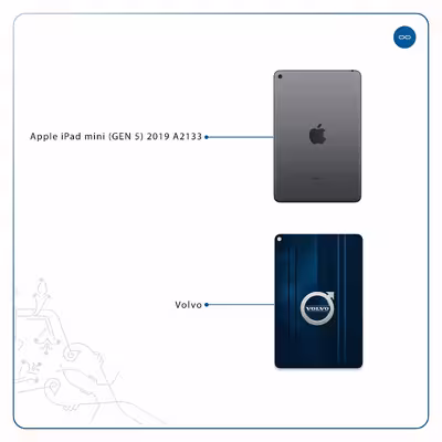 برچسب پوششی ماهوت مدل Volvo مناسب برای تبلت اپل iPad mini (GEN 5) 2019 A2133