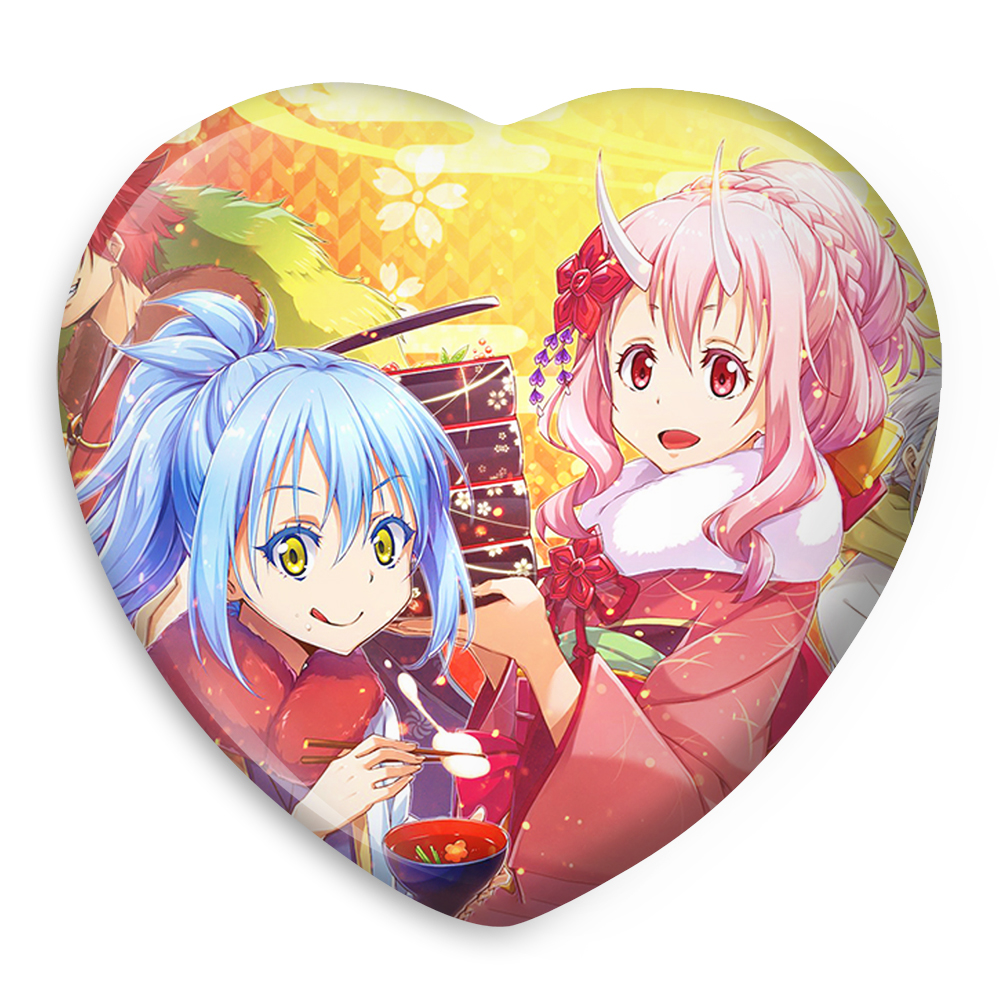 پیکسل خندالو طرح شونا و ریمورو انیمه اسلایم  مدل قلبی کد 13118