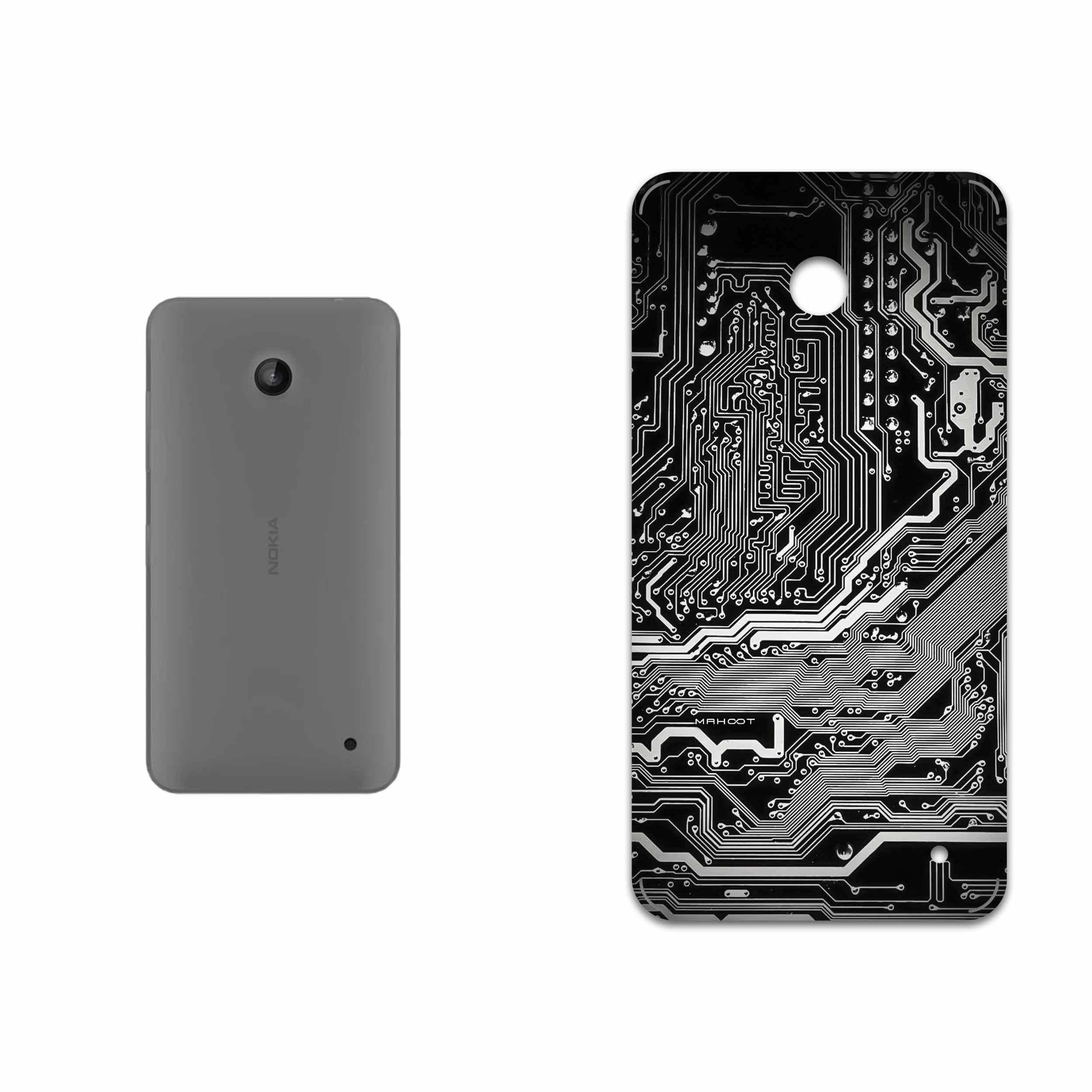 برچسب پوششی ماهوت مدل Black Printed Circuit Board مناسب برای گوشی موبایل نوکیا Lumia 630