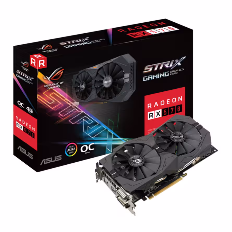 کارت گرافیک ایسوس ROG STRIX RX570 O4G GAMING