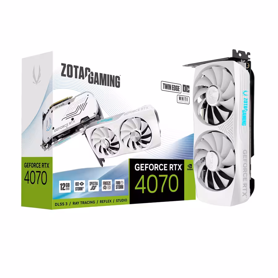 کارت گرافیک زوتک مدل GAMING GeForce RTX 4070 Twin Edge OC White Edition
