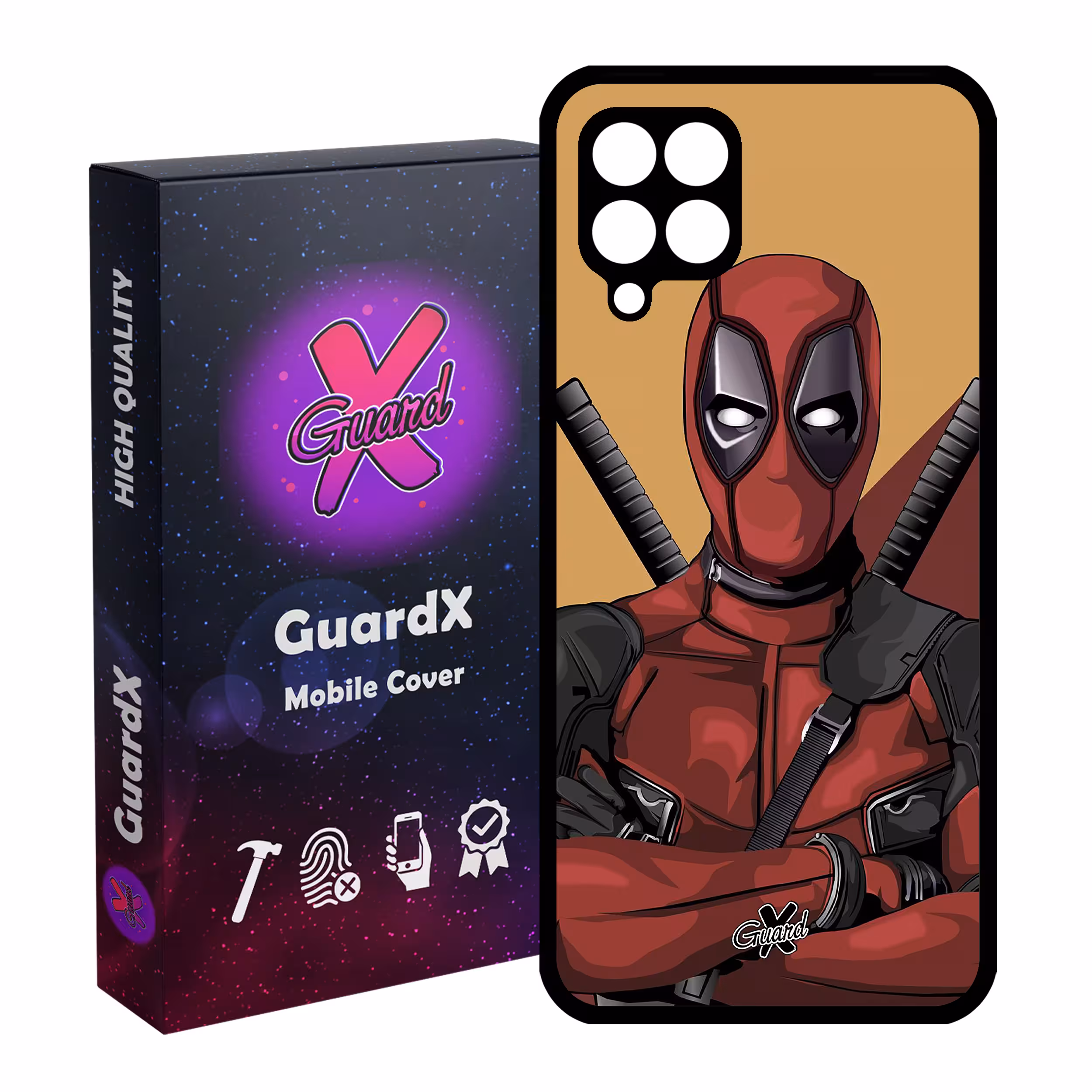 کاور گارد ایکس طرح Dead Pool مدل Glass10091 مناسب برای گوشی موبایل سامسونگ Galaxy A22 4G