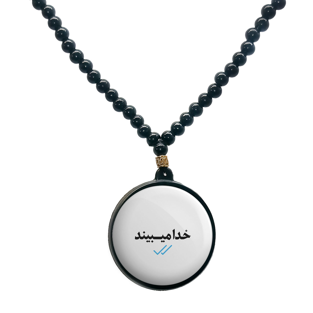 گردنبند پرمانه طرح خدا کد pmd.24324 مدل دو طرفه