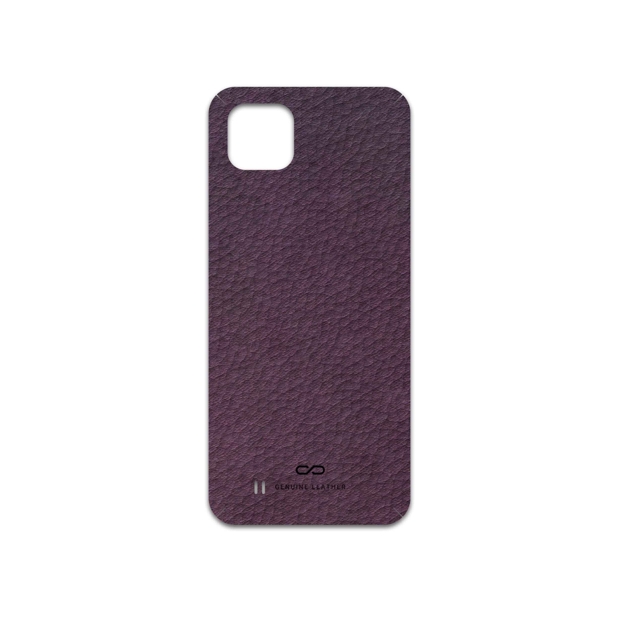 برچسب پوششی ماهوت مدل Purple-Leather مناسب برای گوشی موبایل ریلمی C11 2021