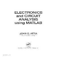 خرید و دانلود نسخه کامل کتاب Electronics and Circuit Analysis Using MATLAB