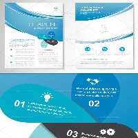 بروشور مدرن کسب و کار آبی | گرافیک با طعم تربچه