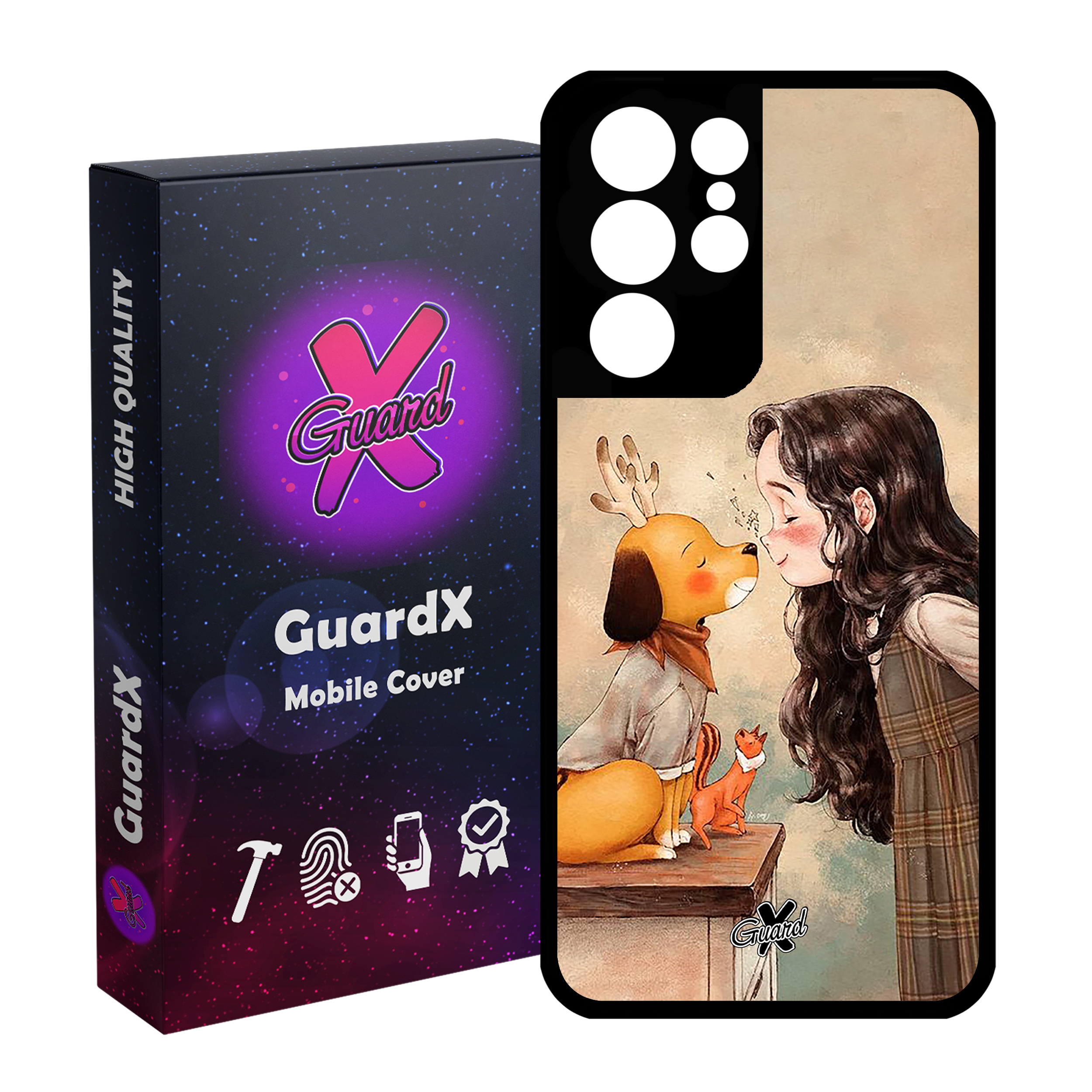 کاور گارد ایکس طرح Girl مدل Glass10323 مناسب برای گوشی موبایل سامسونگ Galaxy S21 Ultra