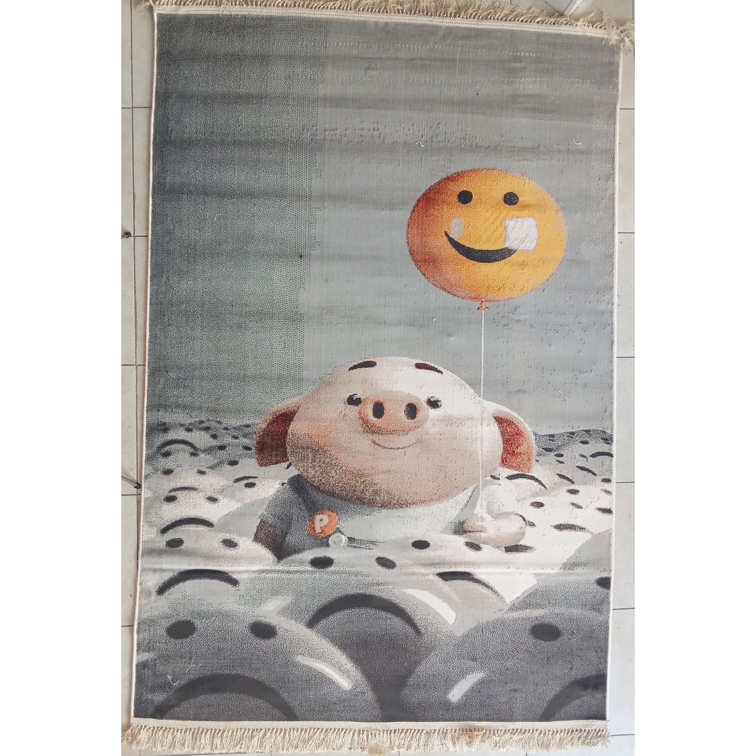 فرش ماشینی 4 متری طرح کودک وپلی استر و  و بدون پرز و حساسیت مدرن