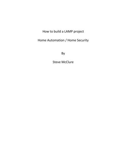 خرید و دانلود نسخه کامل کتاب How to build a LAMP project. Home Automation, home Security