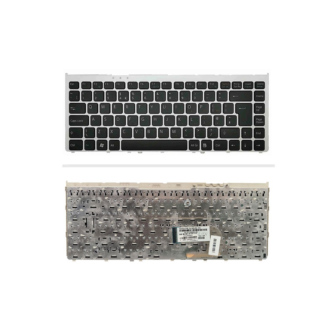 کیبورد لپ‌تاپ سونی VGN-FW 14808 (VAIO | با فریم نقره ای) ®
