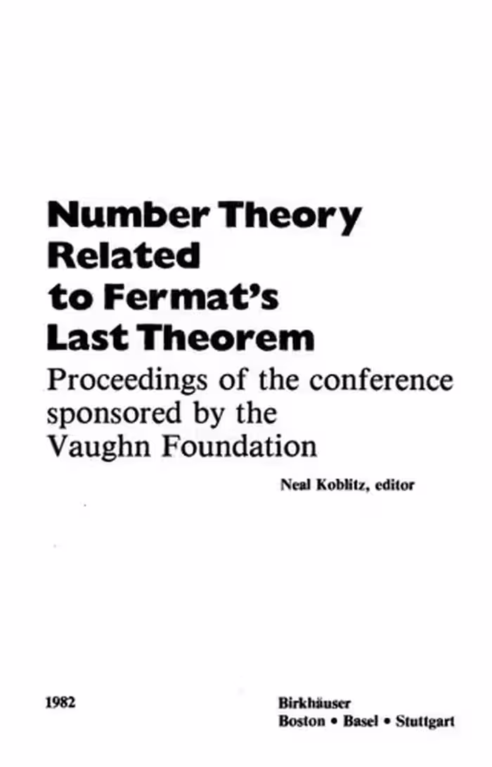 خرید و دانلود نسخه کامل کتاب Number Theory Related to Fermat’s Last Theorem Proceedings of the conference sponsored by the Vaughn Foundation