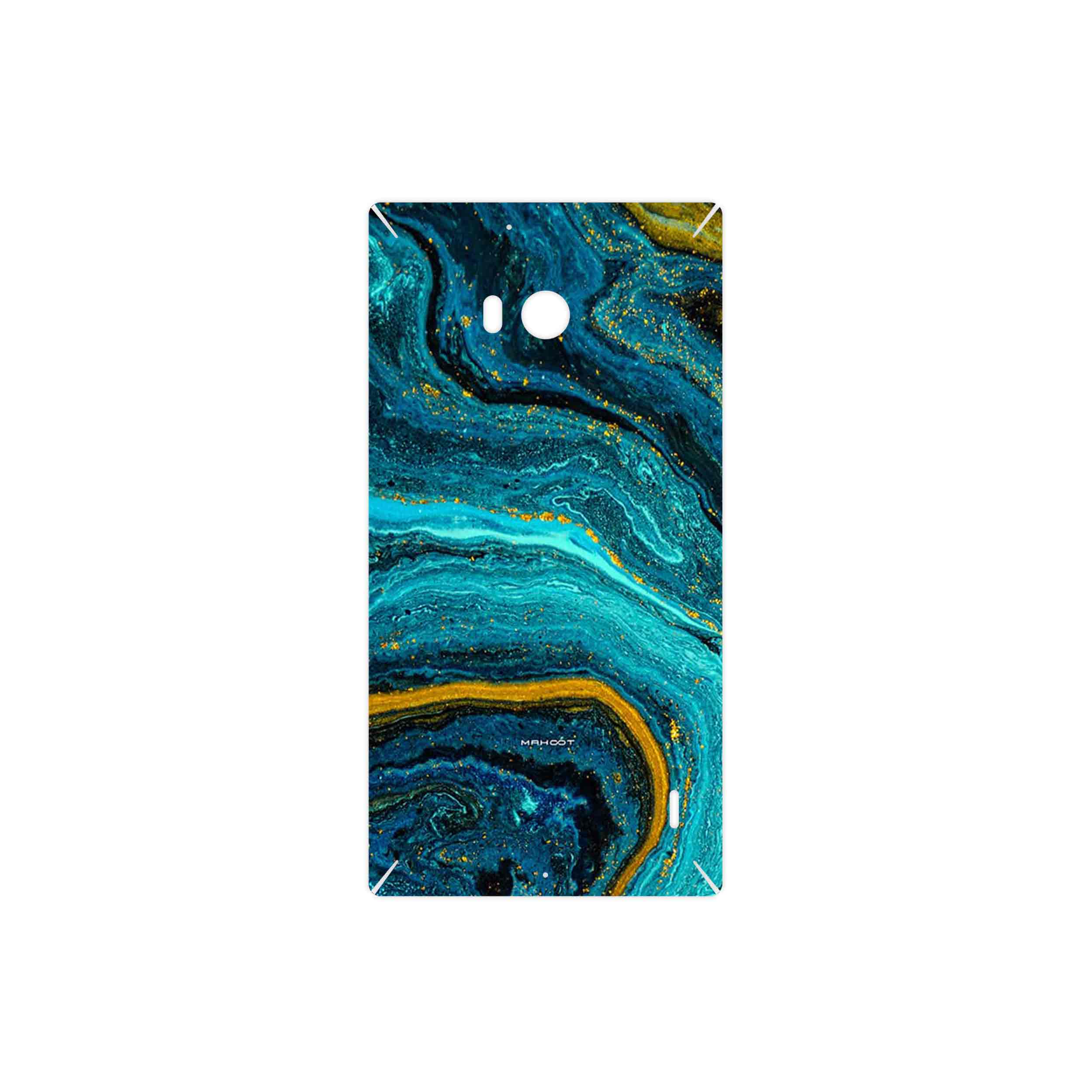 برچسب پوششی ماهوت مدل Turquoise marblewith golden streaks مناسب برای گوشی موبایل نوکیا Lumia 930