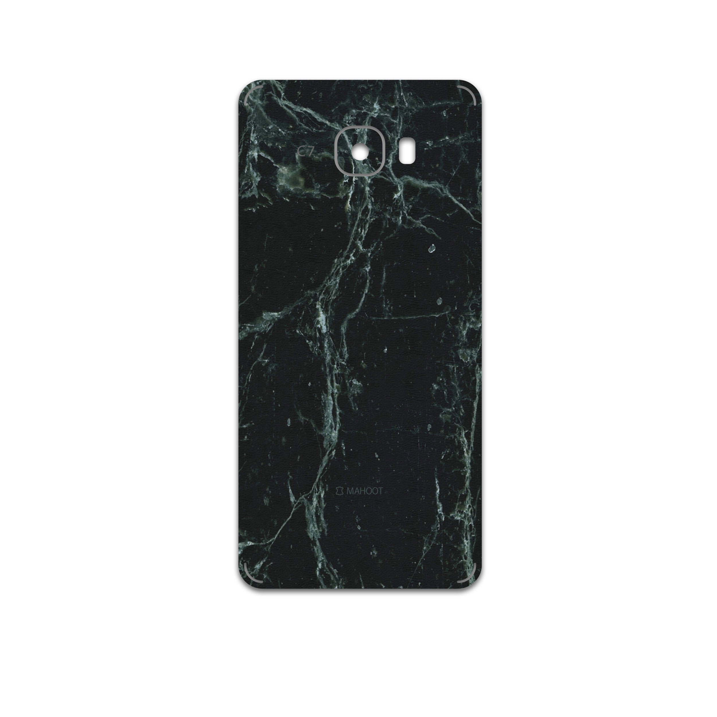 برچسب پوششی ماهوت مدل Graphite-Green-Marble مناسب برای گوشی موبایل سامسونگ Galaxy C7