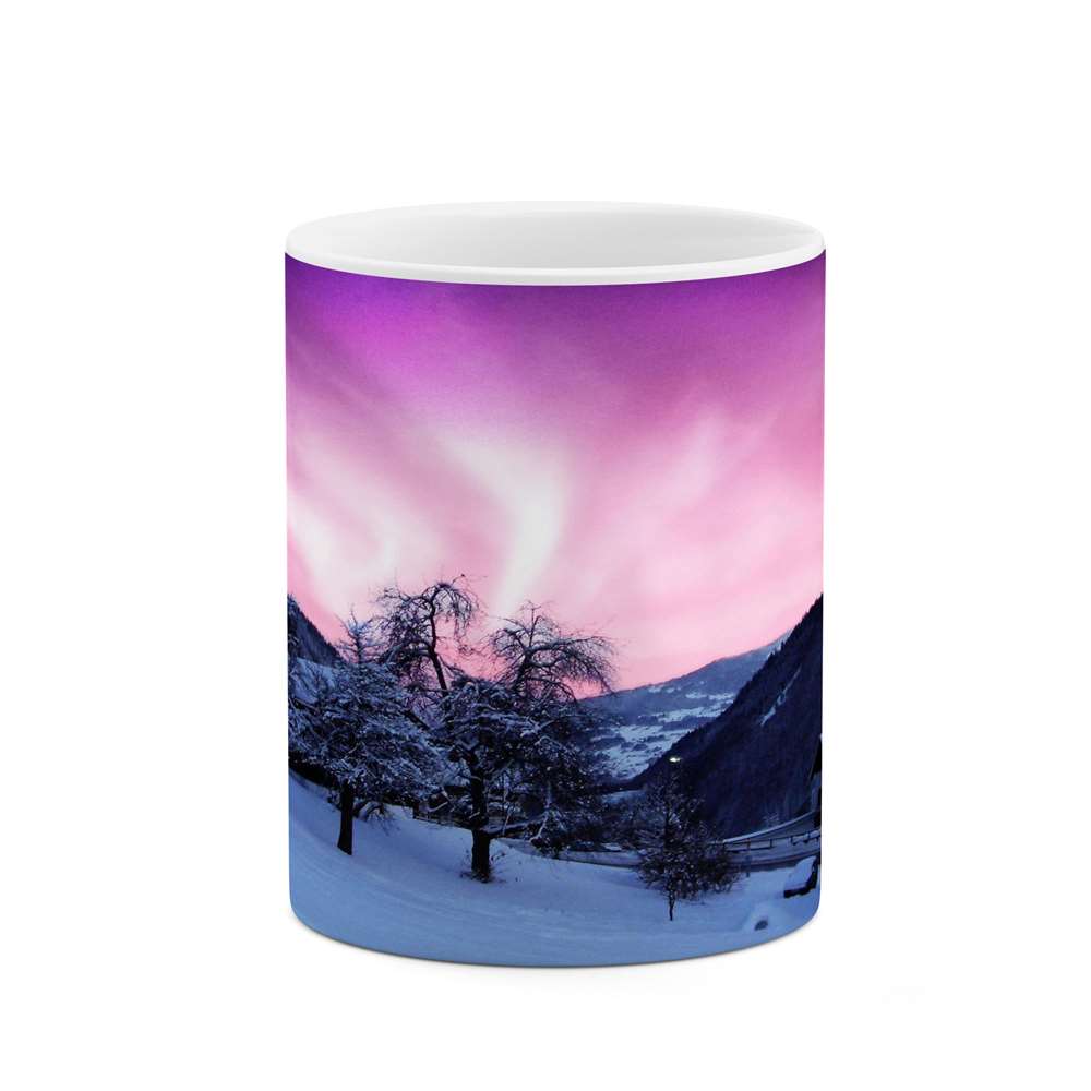 ماگ کاکتی طرح منظره برفی مدل mgs14988