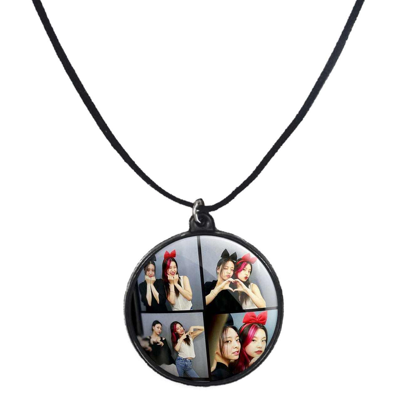 گردنبند پرمانه طرح گروه موسیقی ایتزی کد pmb.13042 مدل دو طرفه