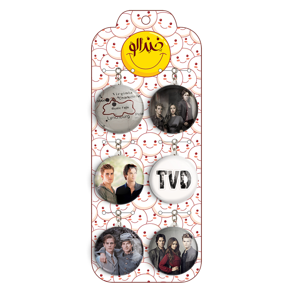 جاکلیدی خندالو مدل خاطرات یک خون آشام The Vampire Diaries کد 1188B مجموعه 6 عددی