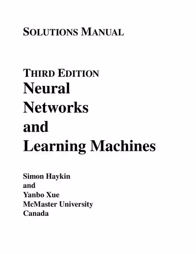 خرید و دانلود نسخه کامل کتاب Solutions Manual for Neural Networks and Learning Machines, 3/E