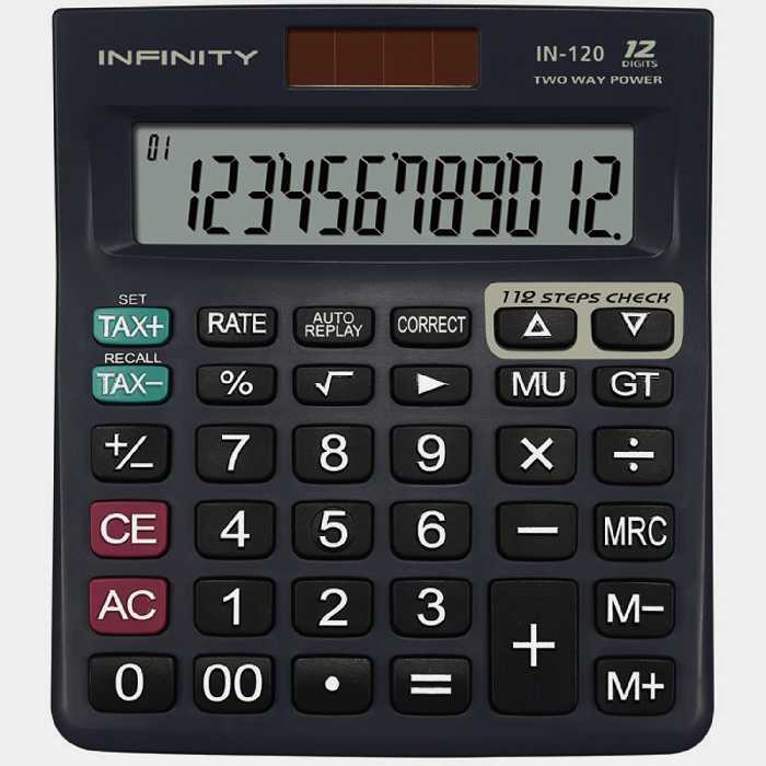 ماشین حساب اینفینیتی مدل in120tv