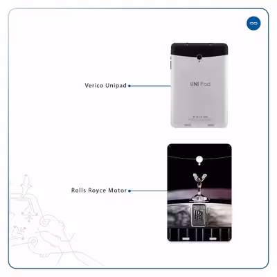 برچسب پوششی ماهوت مدل Rolls-Royce Motor مناسب برای تبلت وریکو Unipad