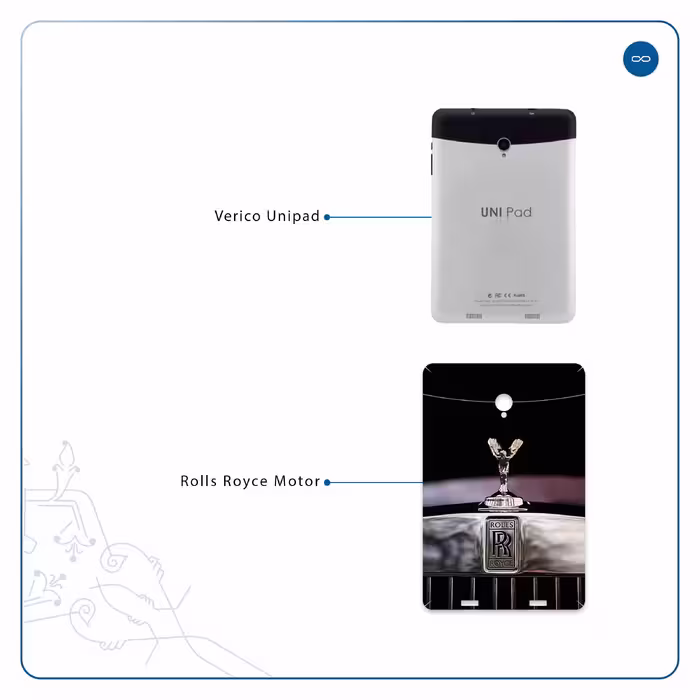 برچسب پوششی ماهوت مدل Rolls-Royce Motor مناسب برای تبلت وریکو Unipad