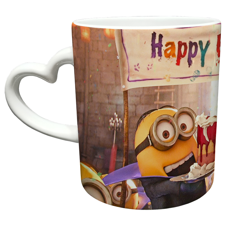 ماگ مدل دسته قلبی طرح مینیون کد 5