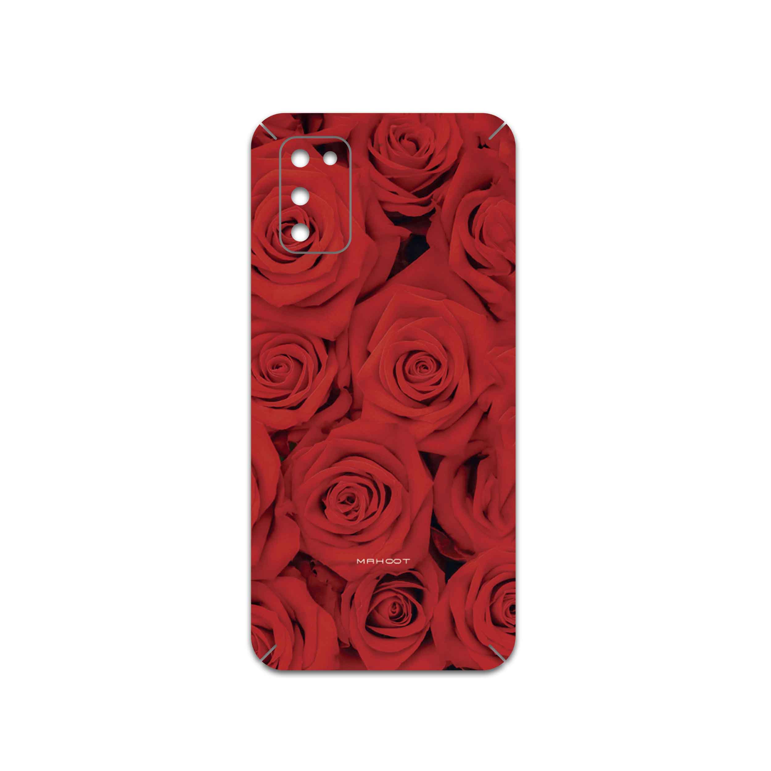برچسب پوششی ماهوت مدل Red-Flower مناسب برای گوشی موبایل سامسونگ Galaxy M02s