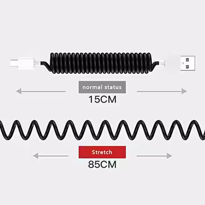 کابل تبدیل USB-C/USB به microUSB/لایتنینگ/USB-C مدل Spring طول 0.85 متر