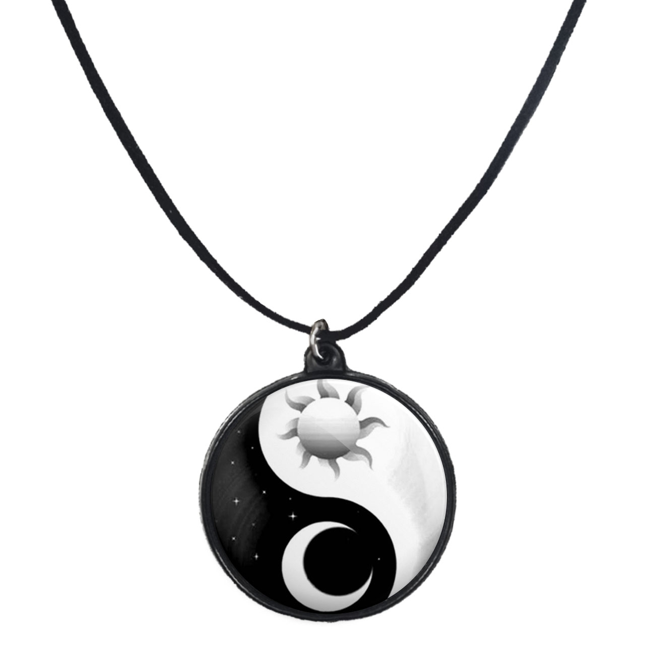 گردنبند پرمانه طرح یین یانگ کد pmb.1852مدل دو طرفه