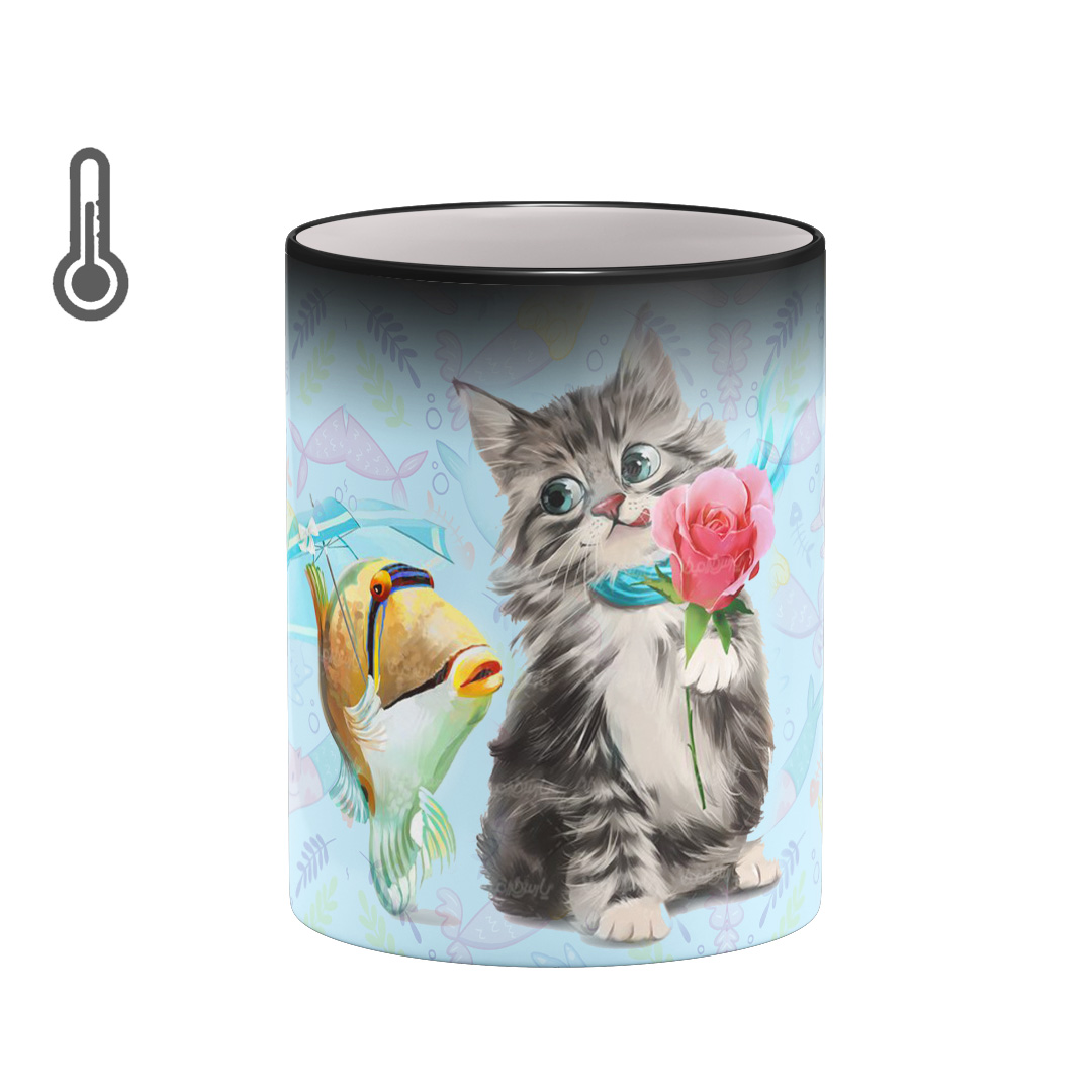 ماگ حرارتی بیگ ماگ مدل گربه کد5374