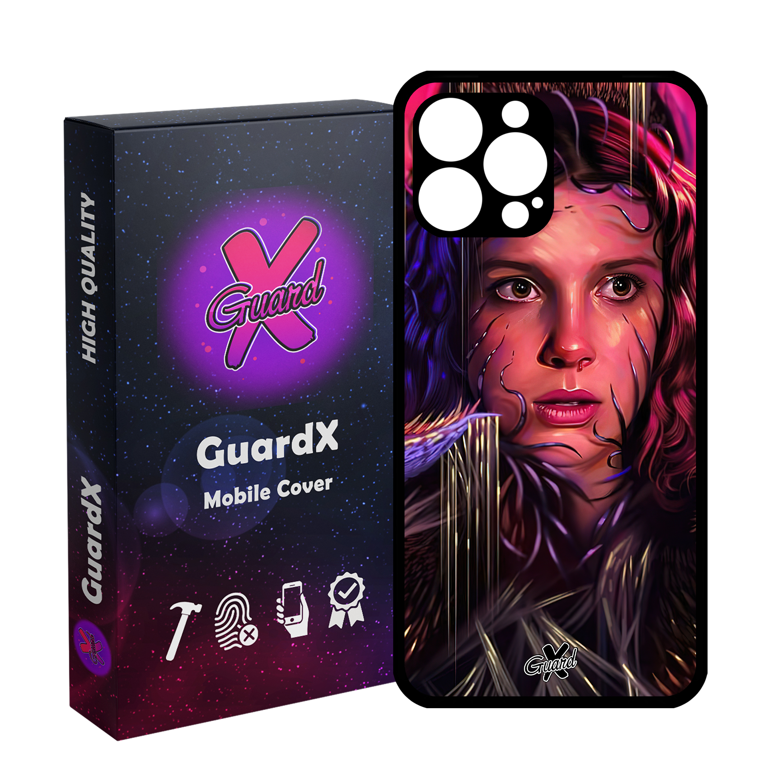 کاور گارد ایکس طرح Stranger Things مدل Glass10462 مناسب برای گوشی موبایل اپل iPhone 13 Pro Max