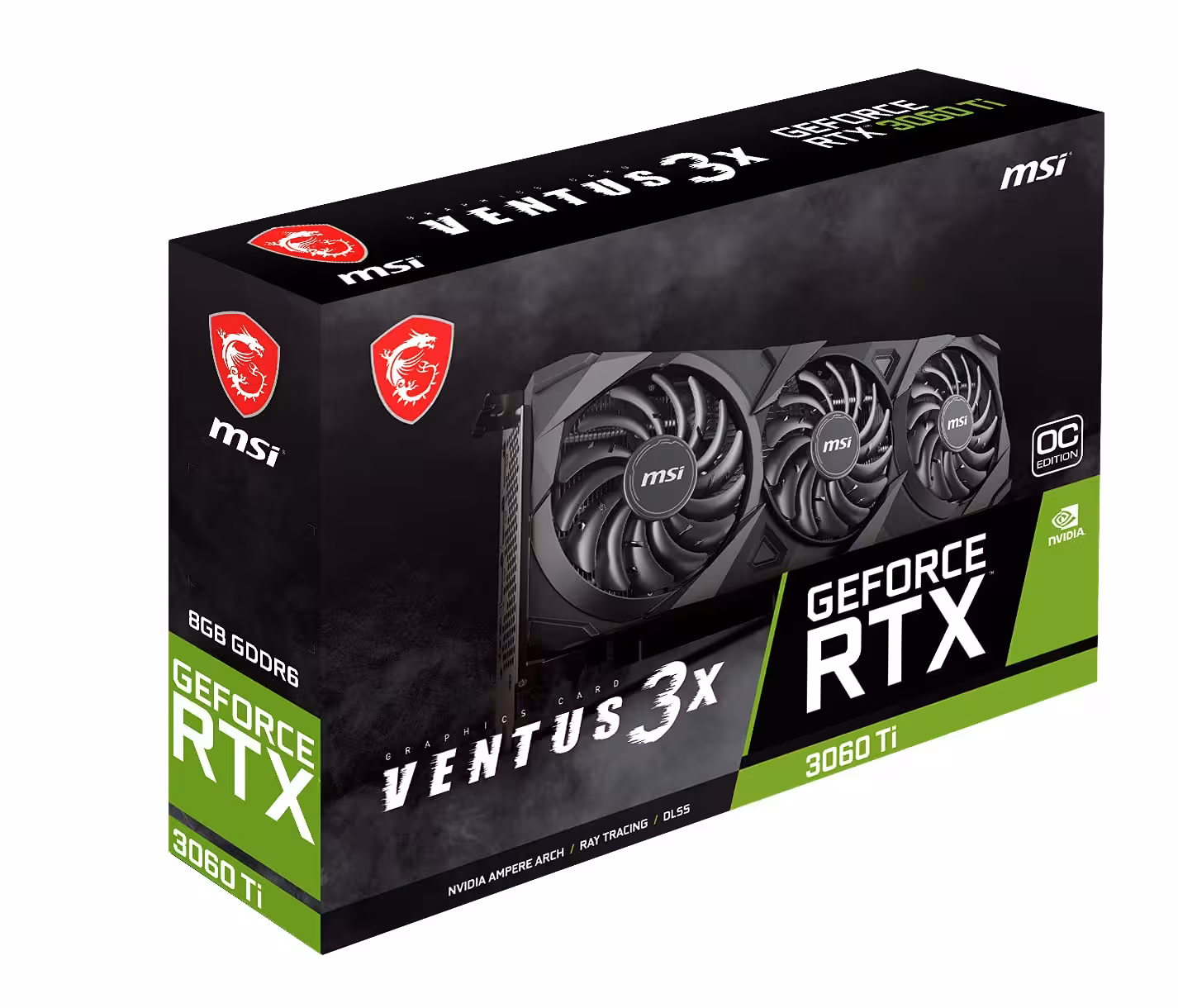 کارت گرافیک ام اس آی GeForce RTX 3060 Ti VENTUS 3X 8G | آرکا 90