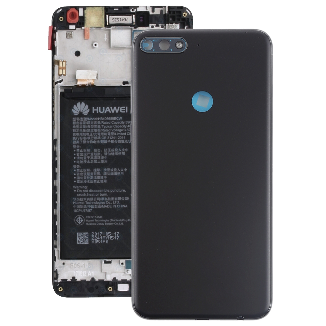 درب پشت هواوی Back Cover Huawei Y7 2018 , Black