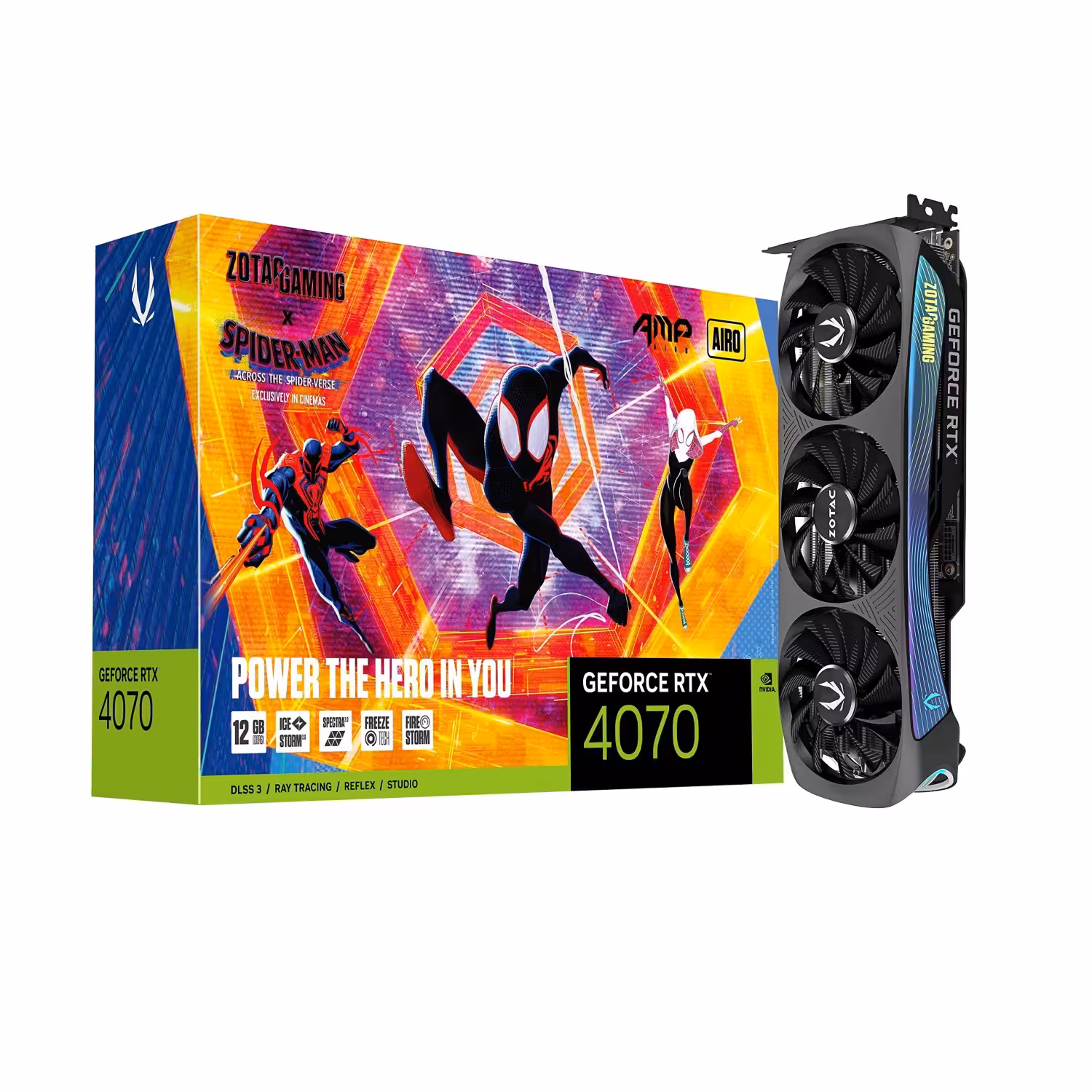 کارت گرافیک Zotac RTX 4070 AMP AIRO 12GB - Spider-Man Bundle