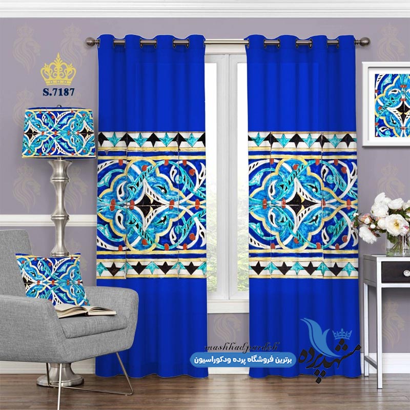 پرده پانچ طرح کاشی کاری S7187