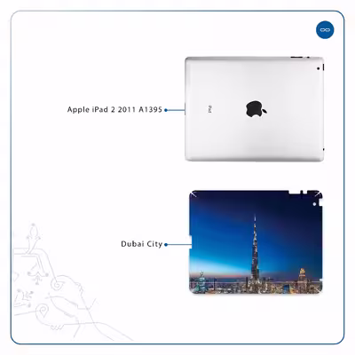 برچسب پوششی ماهوت مدل Dubai City مناسب برای تبلت اپل iPad 2 2011 A1395