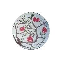 بشقاب دیوارکوب سفالی مدل تک انار کد 108