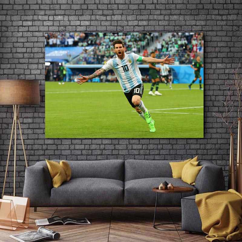 تابلو شاسی طرح فوتبال مدل لیونل مسی کد A52 | دنیای قاب