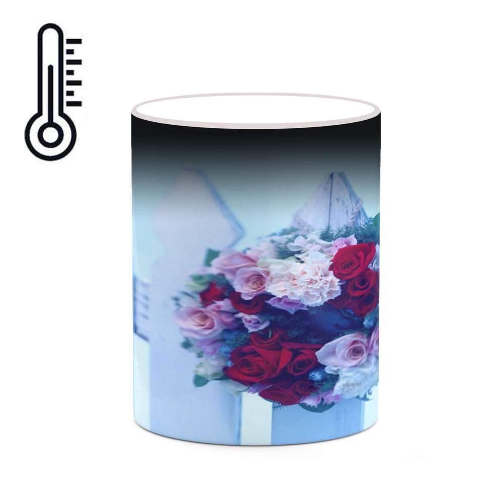 ماگ حرارتی کاکتی طرح گل ارکیده مدل mgh18394