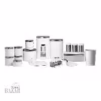سرویس آشپزخانه 23 پارچه سفید درب استیل بهازکالا 16280061