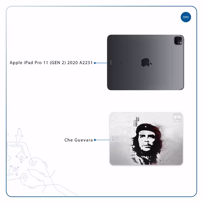 برچسب پوششی ماهوت مدل Che-Guevara مناسب برای تبلت اپل iPad Pro 11 (GEN 2) 2020 A2231