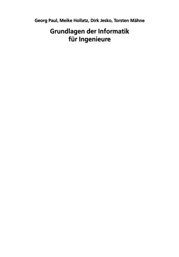 خرید و دانلود نسخه کامل کتاب Grundlagen der Informatik für Ingenieure: Eine Einführung mit C/C